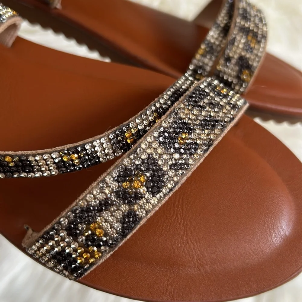 NWOB ~ CUSHIONAIRE VIENNA RHINESTONE MEMORY FOAM SANDALS SZ 9 - Picture 11 of 12